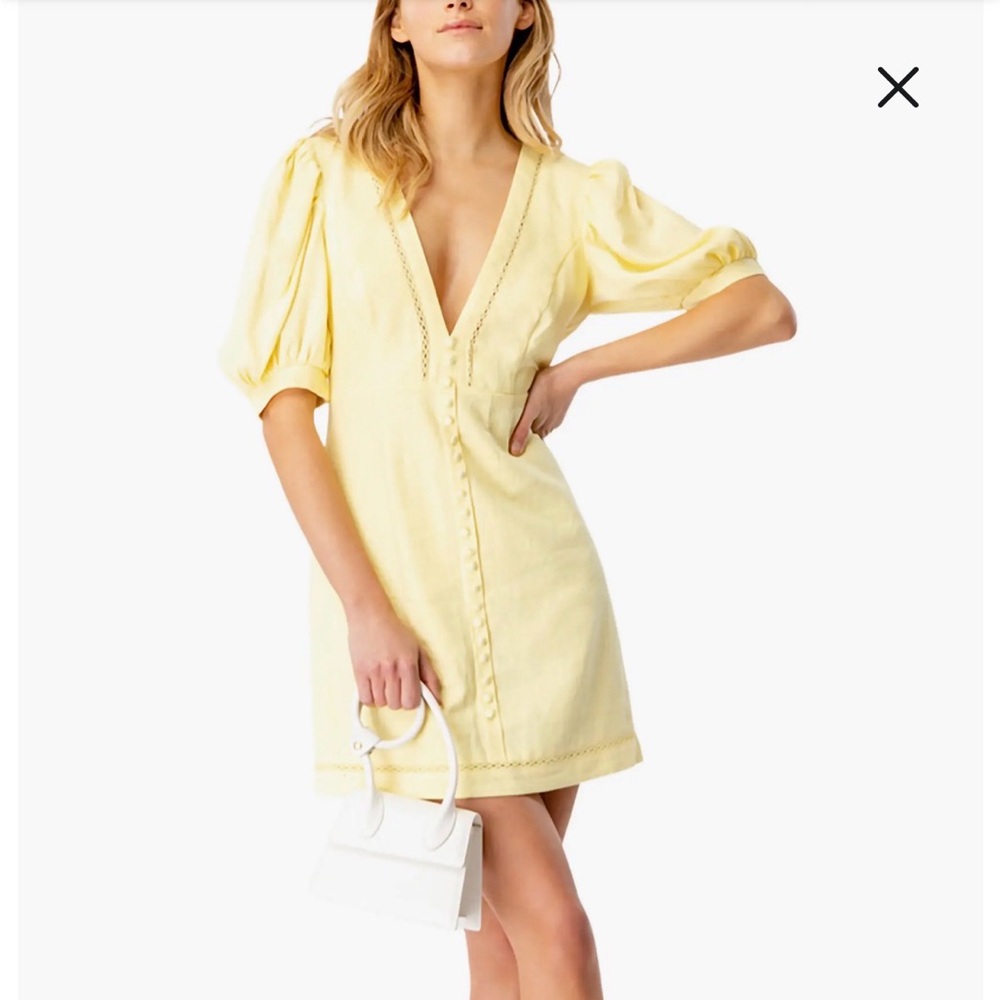 Bardot Yellow Mini Dress